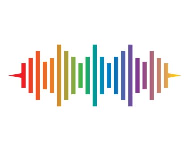 Ses dalgası logo şablonu vektör resimleme