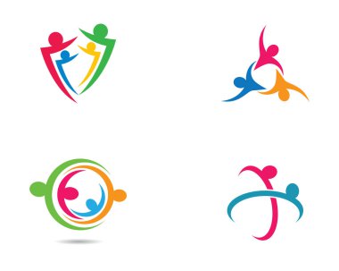 Evlat edinme ve toplumsal bakım logosu vektör resmetme tasarımı