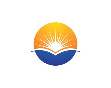 Güneş logosu şablon vektör resimleme tasarımı