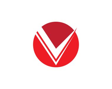 V harfi logo vektör illüstrasyon tasarımı