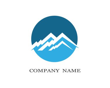 Dağ Logosu şablon vektör illüstrasyon tasarımı
