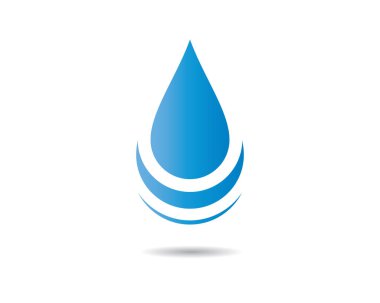 Su damlası logo şablonu vektör illüstrasyon tasarımı