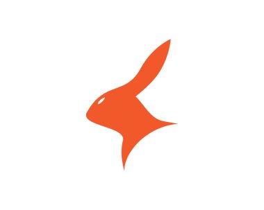Tavşan Logosu şablon vektör illüstrasyon tasarımı