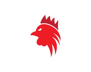 Rooster logo şablon vektör resimleme