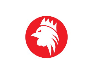 Rooster logo şablon vektör resimleme