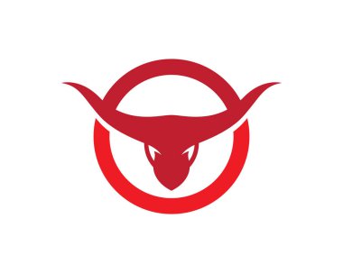 Boğa logo şablonu vektör resimleme tasarımı