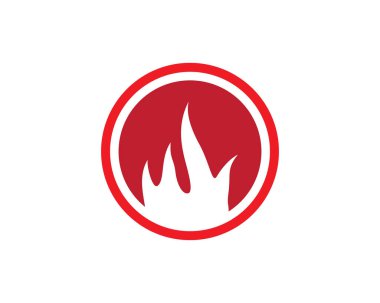 Ateş logosu şablon vektör resimleme tasarımı