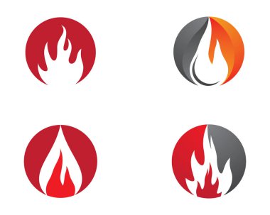 Ateş logosu şablon vektör resimleme tasarımı