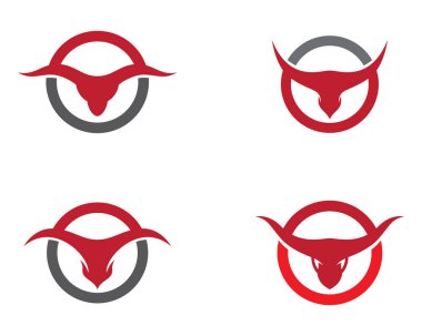 Boğa logo şablonu vektör resimleme tasarımı