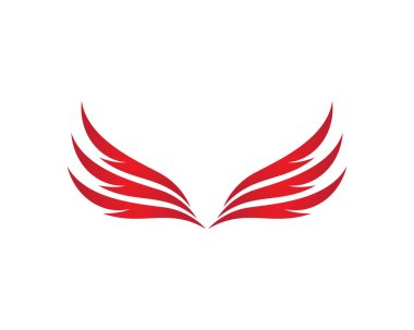 Kanat logo şablonu simge çizimi tasarımı
