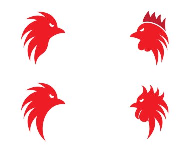 Rooster logo şablon vektör resimleme
