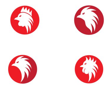 Rooster logo şablon vektör resimleme