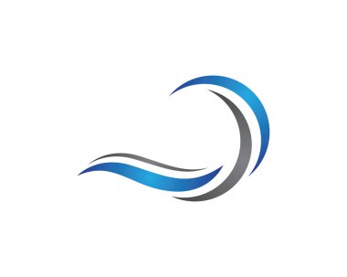 Su Dalgası logo vektör illüstrasyon tasarımı