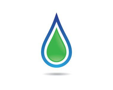 Yeşil damla logo şablon vektör resimleme tasarımı