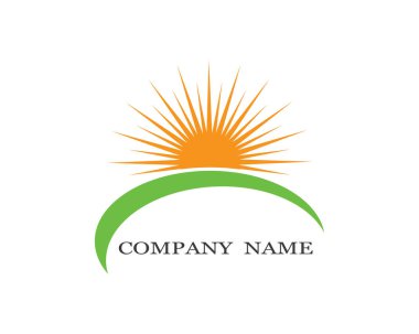 Güneş logosu şablon vektör resimleme tasarımı