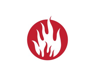 Ateş logosu şablon vektör resimleme tasarımı