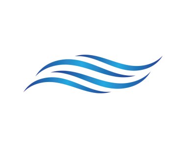 Su Dalgası logo vektör illüstrasyon tasarımı