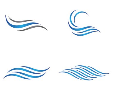 Su Dalgası logo vektör illüstrasyon tasarımı