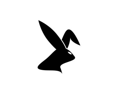 Tavşan Logosu şablon vektör illüstrasyon tasarımı