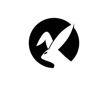 Tavşan Logosu şablon vektör illüstrasyon tasarımı