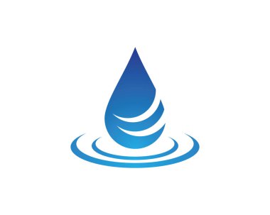 Su damlası logo şablonu vektör illüstrasyon tasarımı
