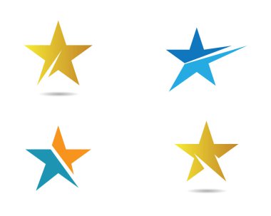 Yıldız Logosu Şablonu vektör illüstrasyon tasarımı