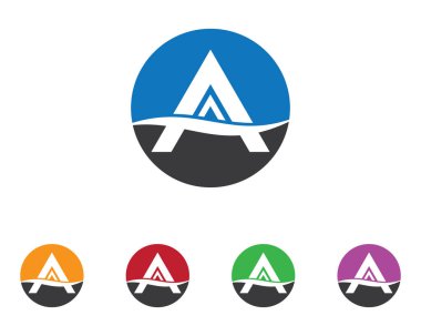 Bir harf logo vektör illüstrasyon tasarımı