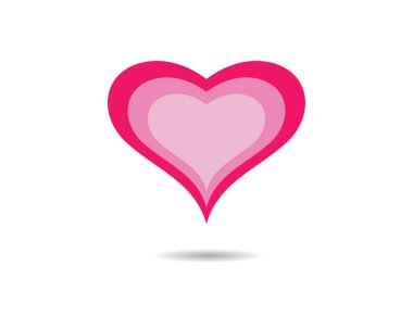 Aşk logo şablonu simge çizimi tasarımı