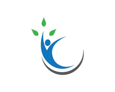 Sağlıklı Yaşam Logosu vektör ikonu çizimi tasarımı