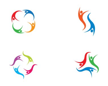 Evlat edinme ve toplumsal bakım logosu vektör resmetme tasarımı