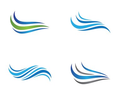 Su Dalgası logo vektör illüstrasyon tasarımı