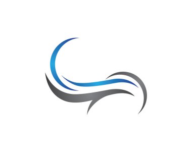 Su Dalgası logo vektör illüstrasyon tasarımı