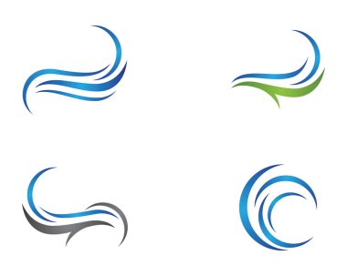 Su Dalgası logo vektör illüstrasyon tasarımı