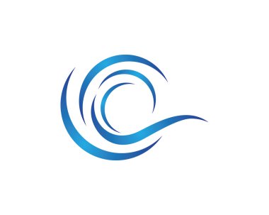 Su Dalgası logo vektör illüstrasyon tasarımı