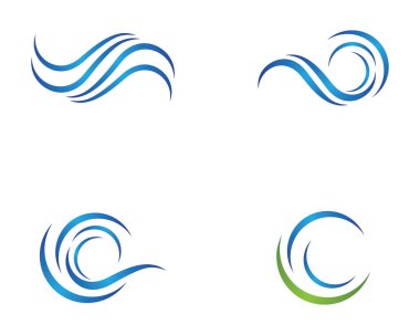 Su Dalgası logo vektör illüstrasyon tasarımı