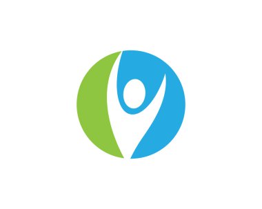 Sağlıklı Yaşam Logosu vektör ikonu çizimi tasarımı