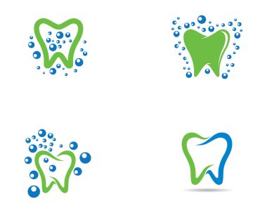 Diş logosu Şablon vektör çizim simgesi tasarımı