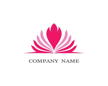 Güzellik çiçekleri logo şablon vektör simgesi