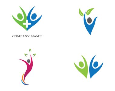 Sağlıklı Yaşam Logosu vektör ikonu çizimi tasarımı