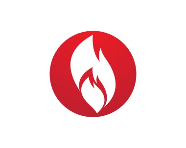 Ateş logosu şablon vektör resimleme tasarımı