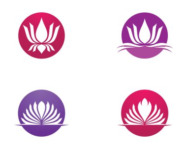 Güzellik çiçekleri logo şablon vektör simgesi