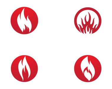 Ateş logosu şablon vektör resimleme tasarımı