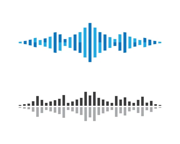 Ljud Våg Logotyp Mall Vektor Ikon Illustration — Stock vektor