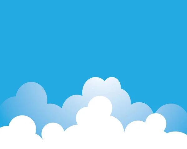 Blue Sky Cloud Background Vector Illustration Design — Stock Vector