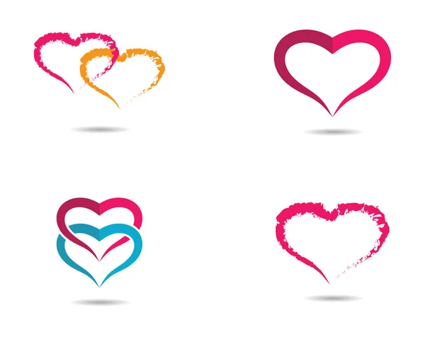 Kärlek Logotyp Mall Symbol Ikon Illustration Design — Stock vektor