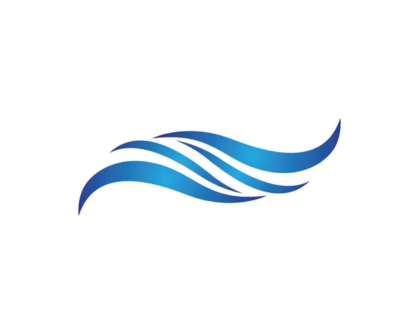 Acqua Wave Logo Vettoriale Icona Illustrazione Design — Vettoriale Stock