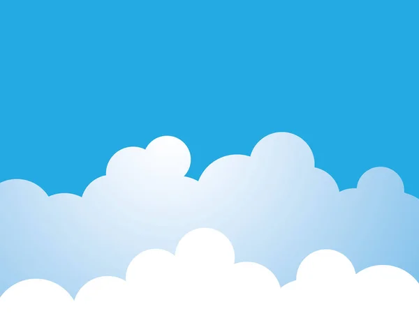 Blue Sky Cloud Background Vector Illustration Design — Stock Vector