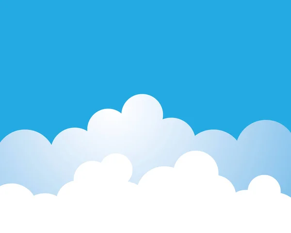 Blue Sky Cloud Background Vector Illustration Design — Stock Vector