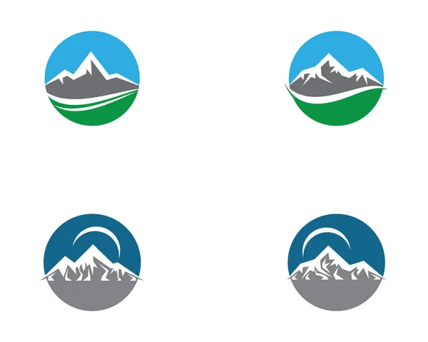 Modèle Logo Montagne Vectoriel Icône Illustration Design — Image vectorielle