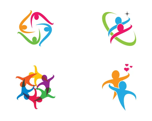 Annahme Und Community Care Logo Vorlage Vektor Symbol Illustration Design — Stockvektor
